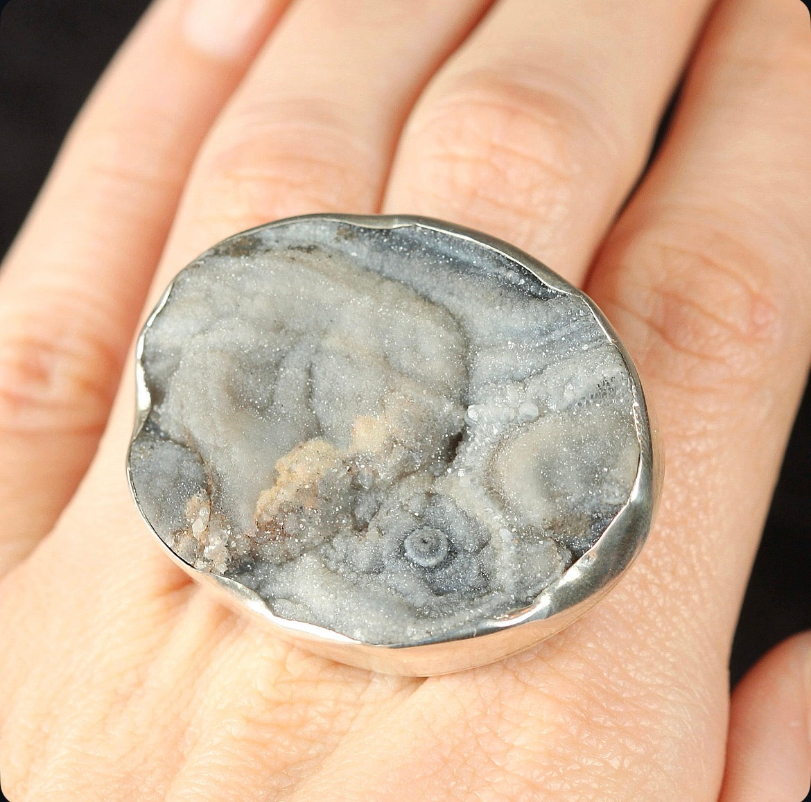 Druzy Gray Agate