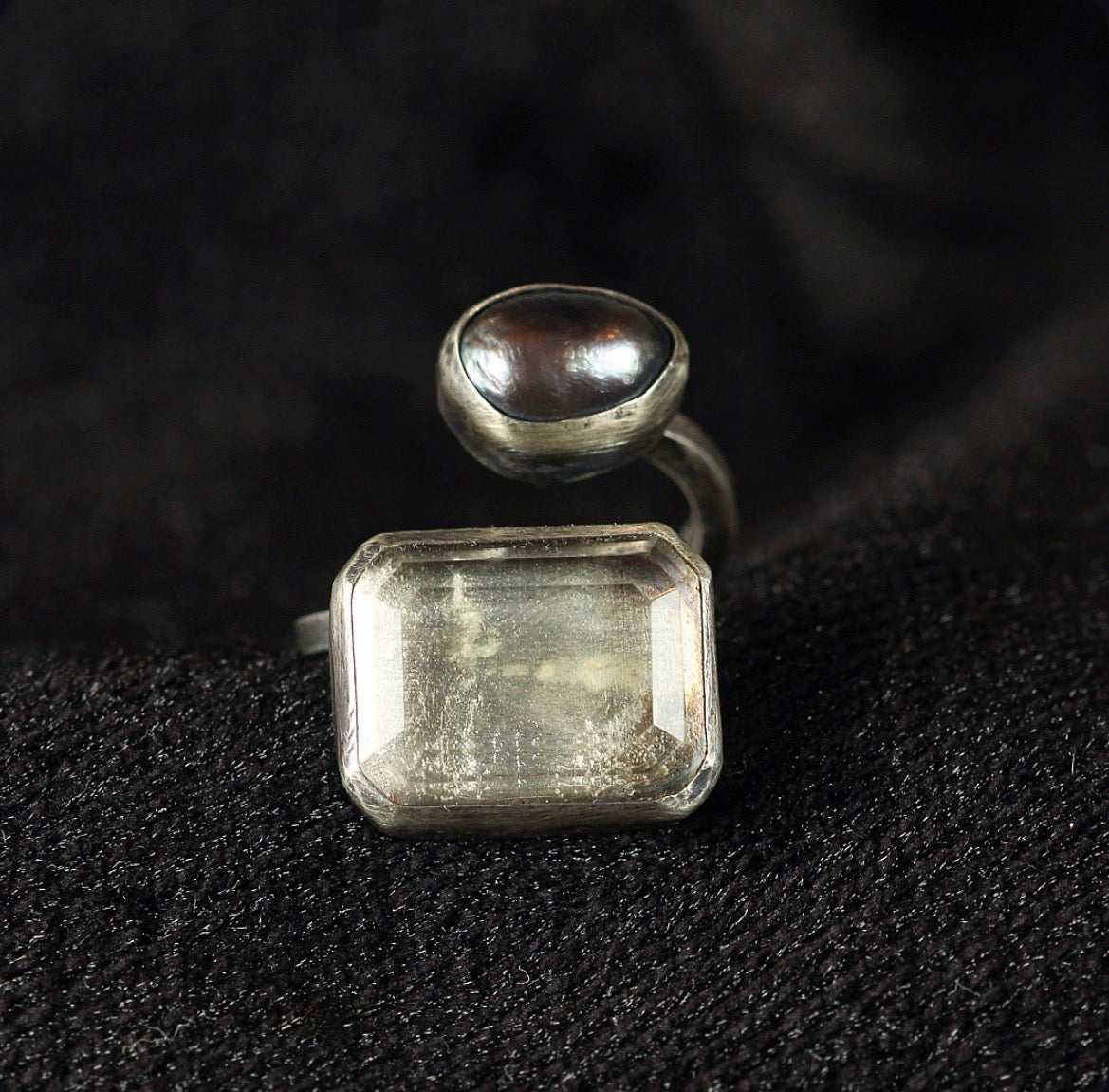Black Pearl + Clear Quartz