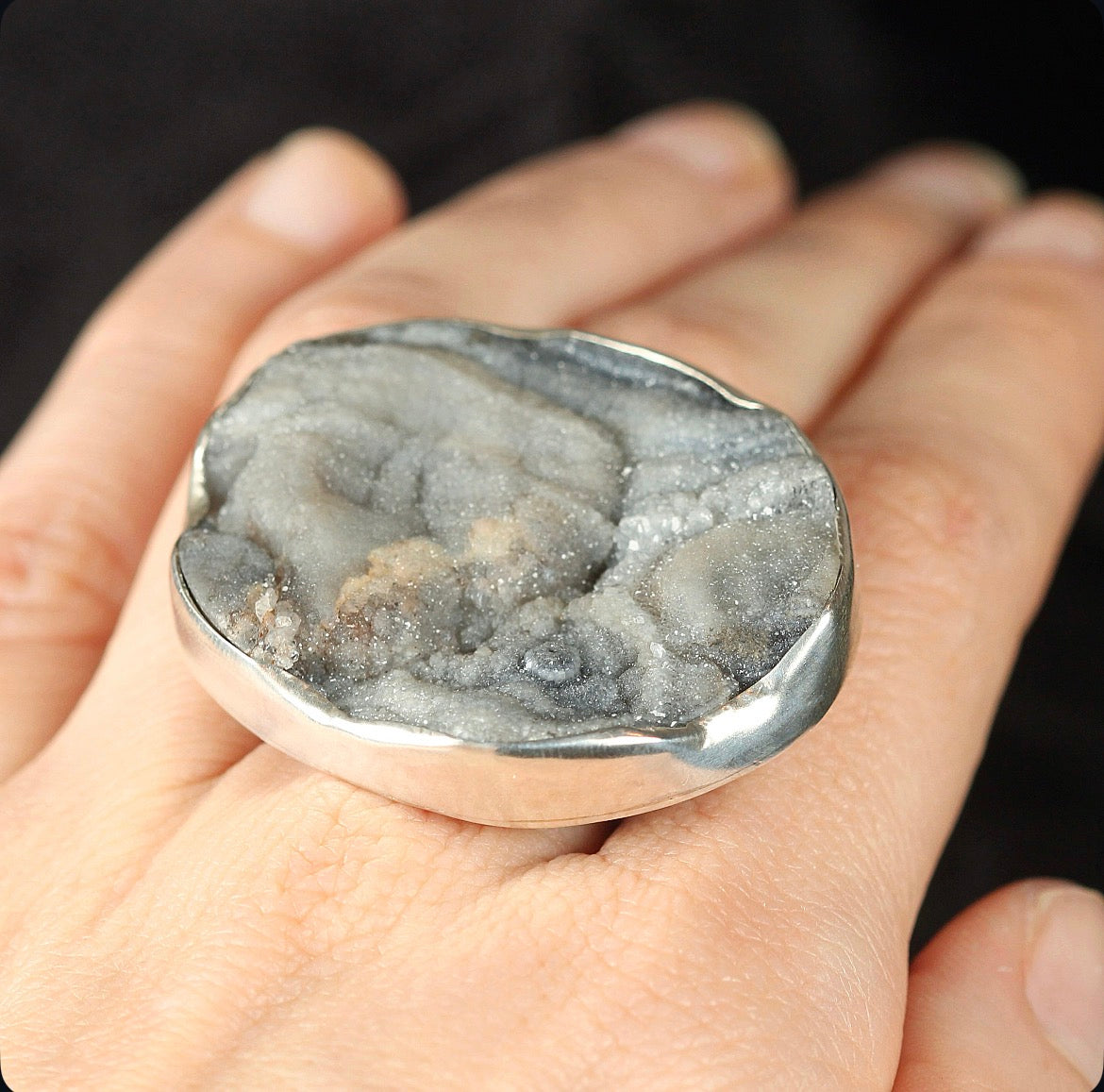 Druzy Gray Agate