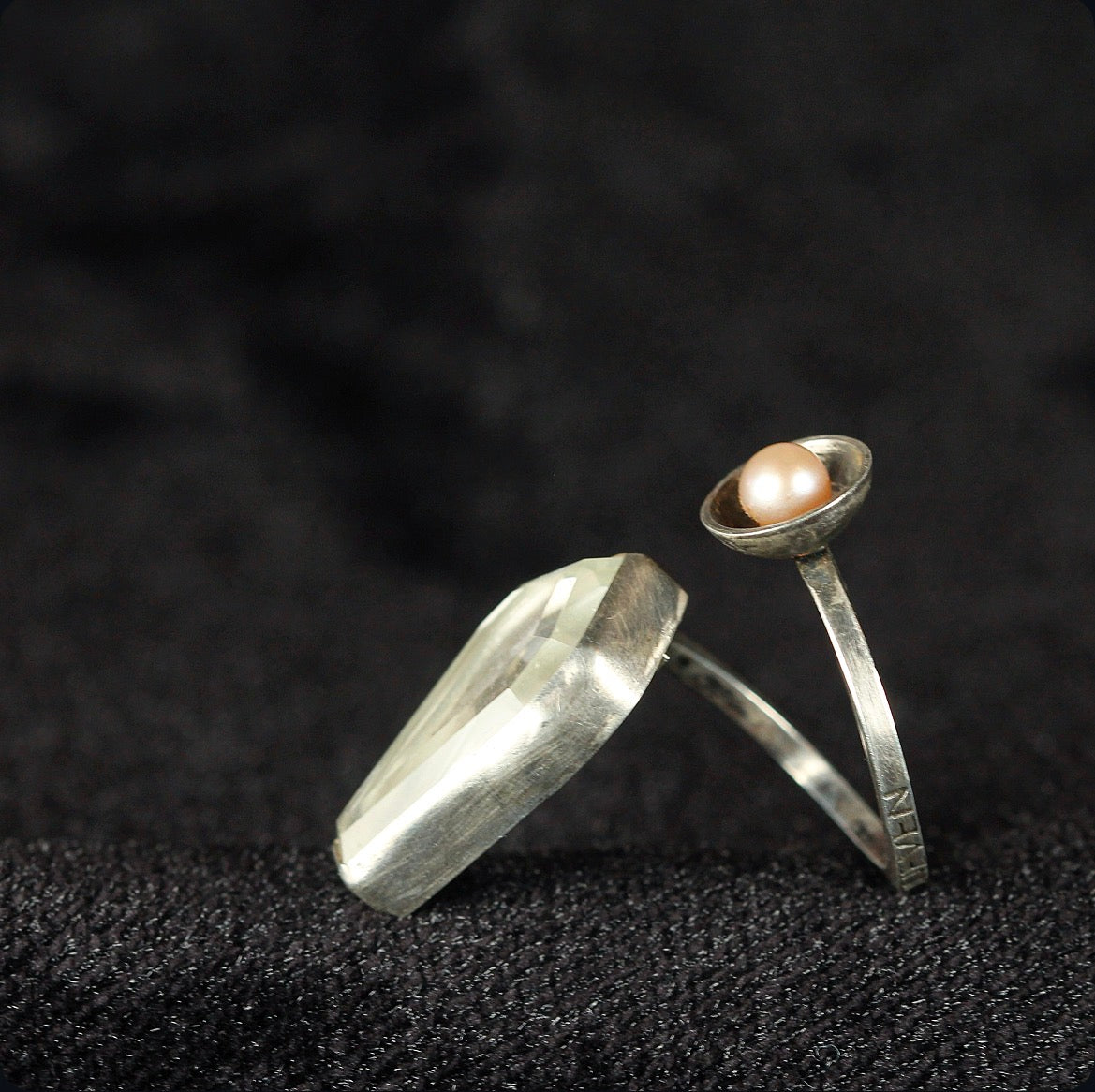 Clear Quartz + Pink Pearl